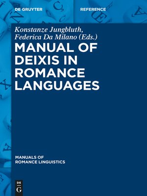 cover image of Manual of Deixis in Romance Languages
